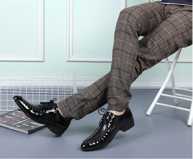 Smart Leather Lace-Up Shoes