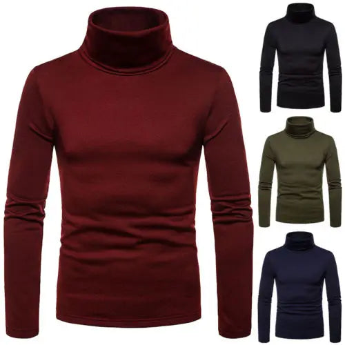 Turtleneck Casual Thermal Long Sleeve Slim Fit Jumper