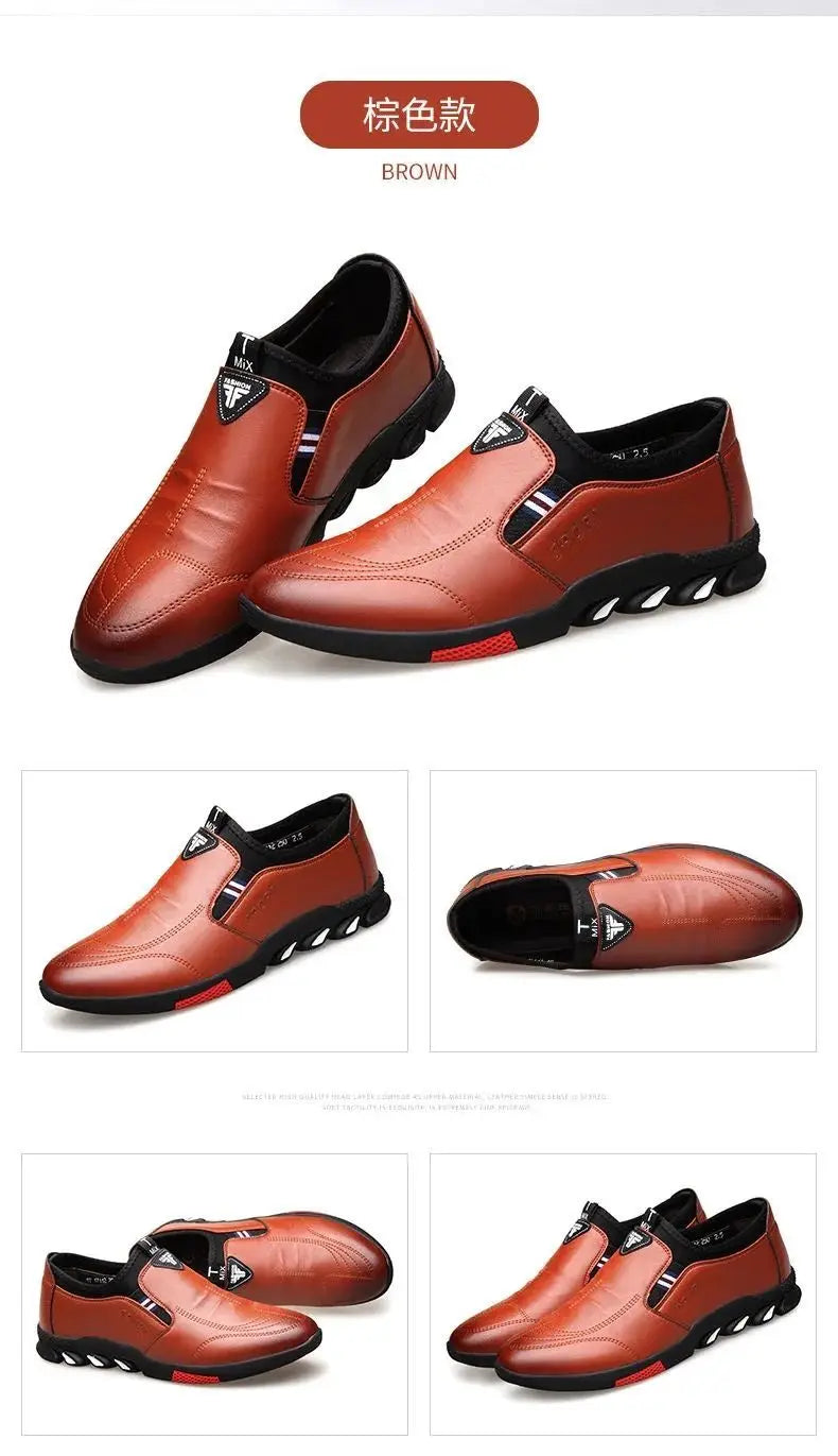 Smart Leather Shoes lace up and slip on