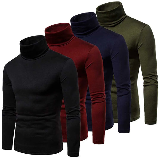 Turtleneck Casual Thermal Long Sleeve Slim Fit Jumper