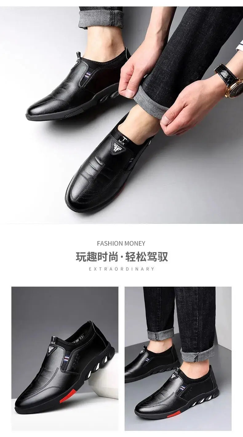 Smart Leather Shoes lace up and slip on