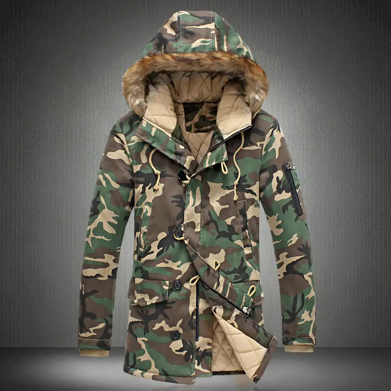 Camouflage Down Parkas Jacket