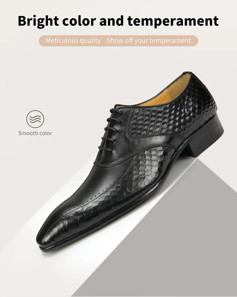 Leather Casual Social Oxfords Shoes