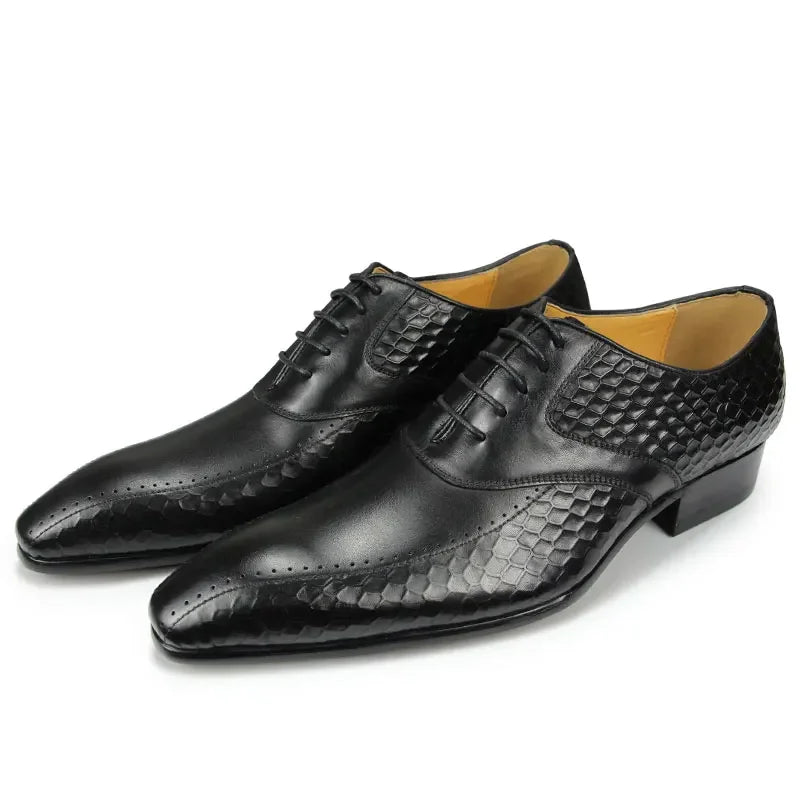 Leather Casual Social Oxfords Shoes