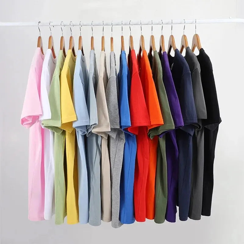 Multi-color Pure Cotton Plain T-shirts