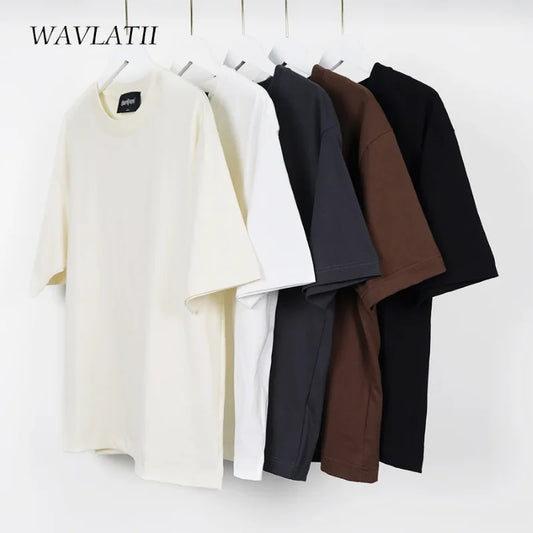 Oversized Korean Casual Street        T-Shirt Unisex Basic Solid Color