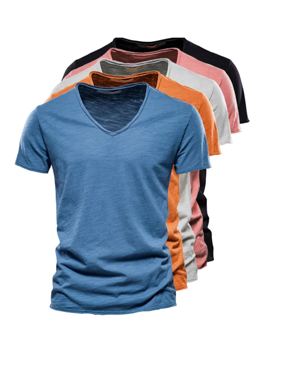 T-Shirt Solid Color Pure Cotton Short-Sleeved Top