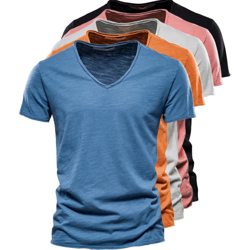 T-Shirt Solid Color Pure Cotton Short-Sleeved Top