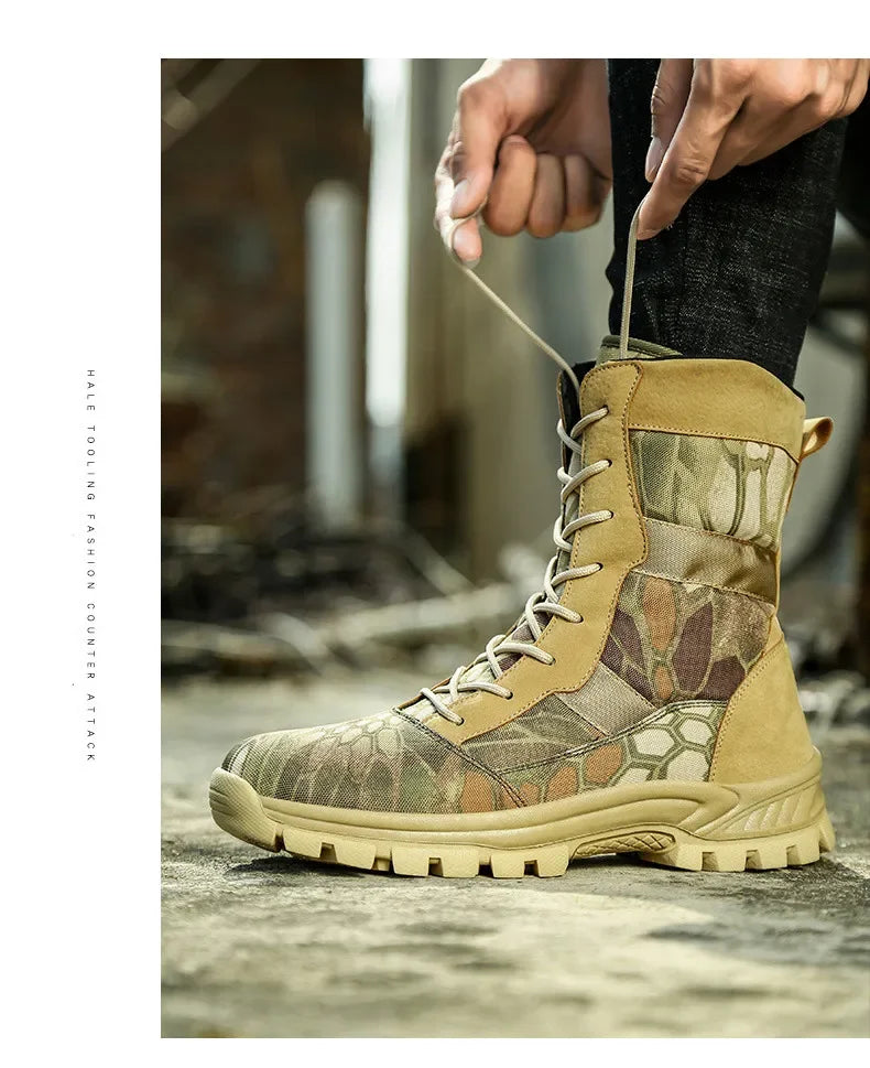 High Ankle Camouflage boots