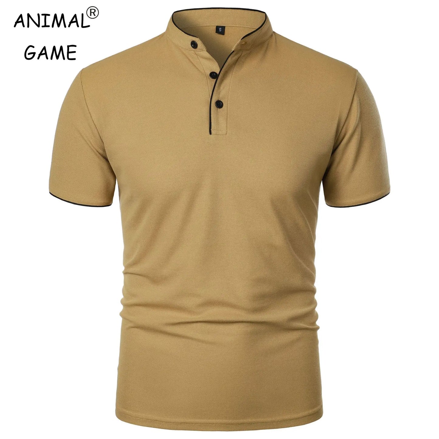 Animal Game Short Sleeve Collar T-shirt