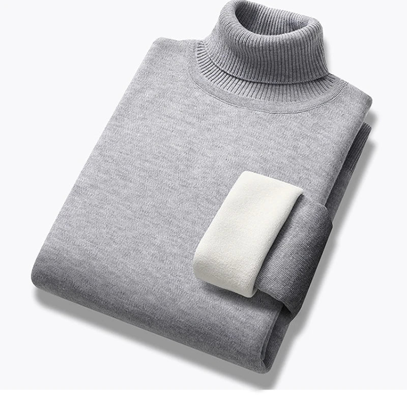 Smart Solid Long Sleeved Turtleneck Pullover