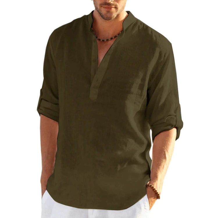 Linen Long Sleeve T-Shirt