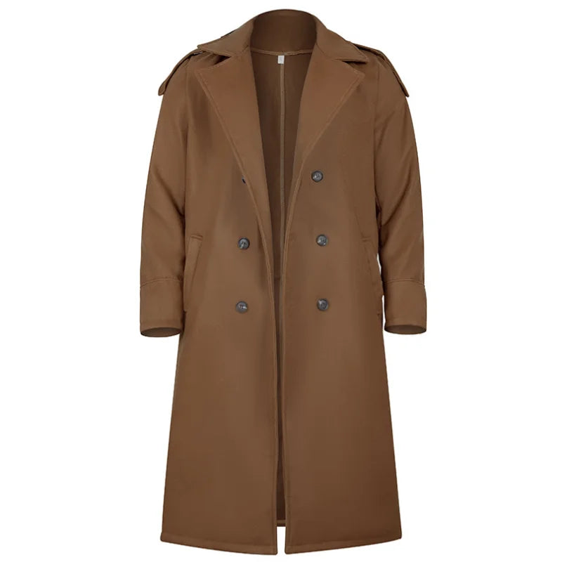 Heavyweight Thickened smart x-long Trench coat