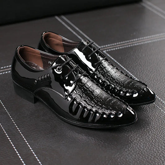 Smart Leather Lace-Up Shoes