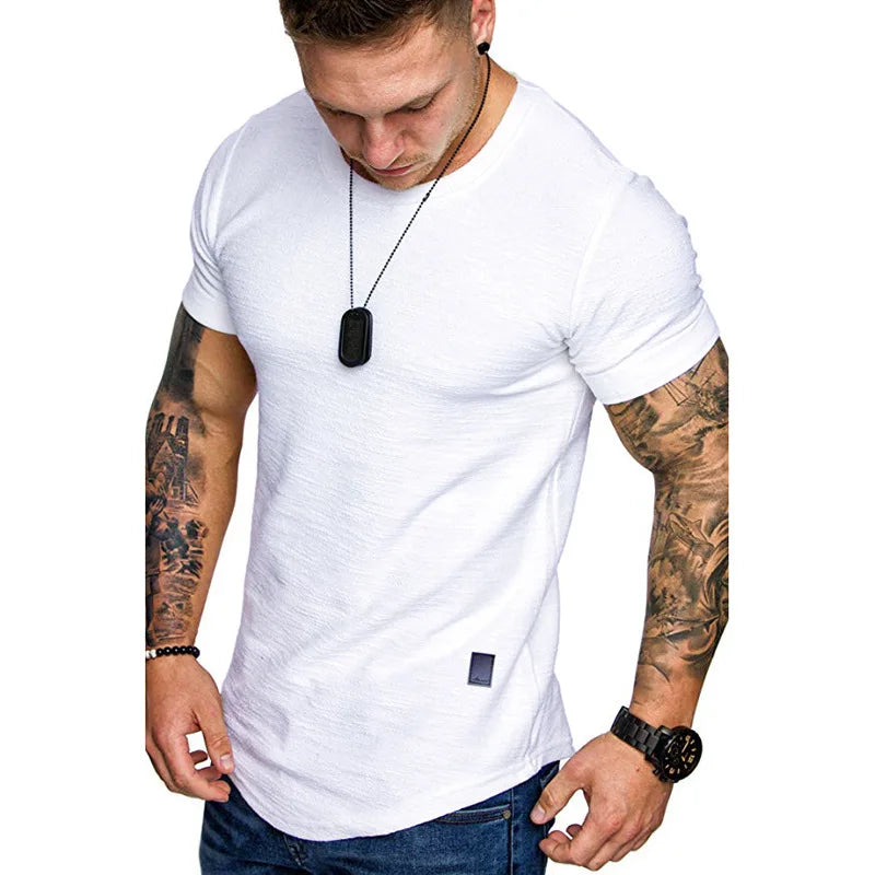 Bamboo Cotton Round Neck Short Sleeve T-shirt