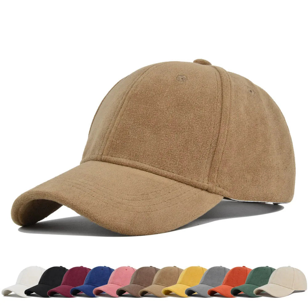 Solid Suede Baseball Cap