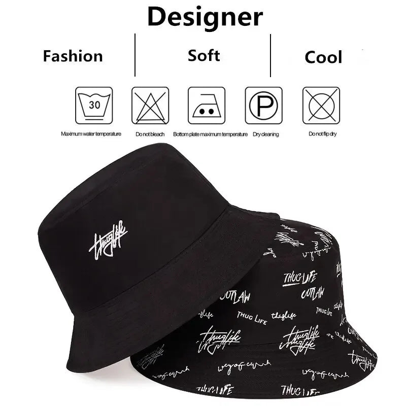 Graffiti Printed Fisherman Hat