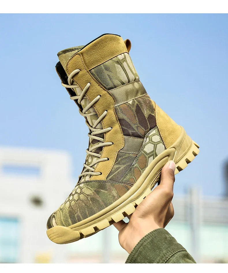 High Ankle Camouflage boots