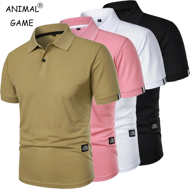 Animal Game Solid Color Polo Shirt