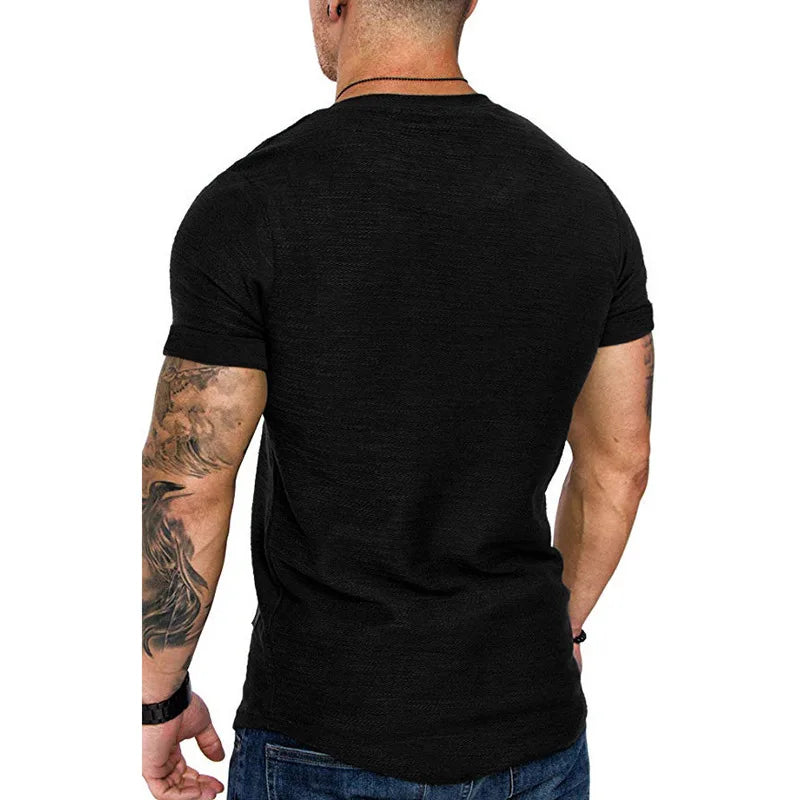 Bamboo Cotton Round Neck Short Sleeve T-shirt