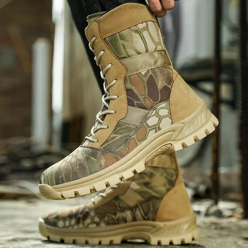 High Ankle Camouflage boots