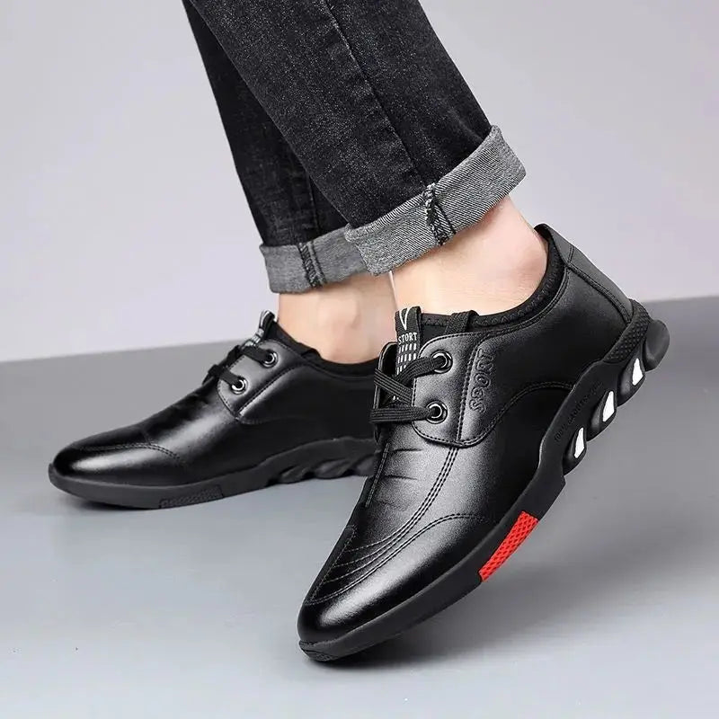 Smart Leather Shoes lace up and slip on