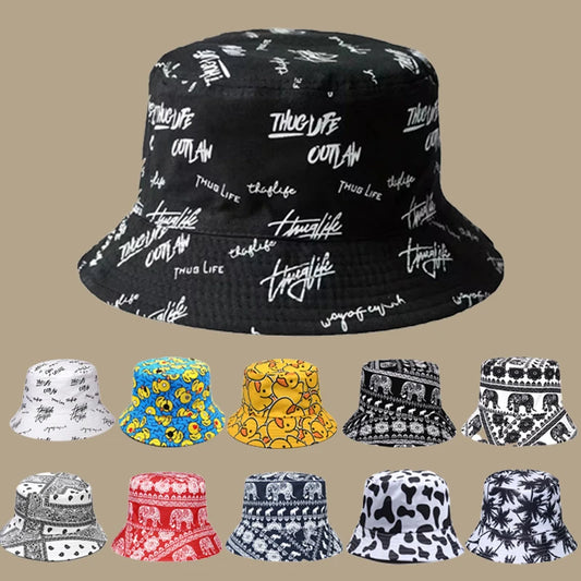 Graffiti Printed Fisherman Hat