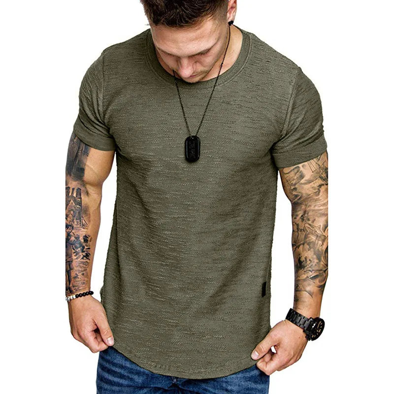 Bamboo Cotton Round Neck Short Sleeve T-shirt