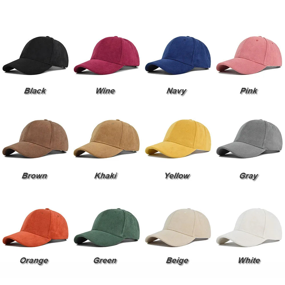 Solid Suede Baseball Cap