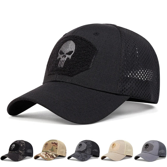 Skull Embroidery Lable Baseball Cap