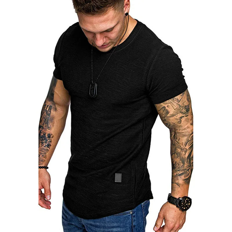 Bamboo Cotton Round Neck Short Sleeve T-shirt