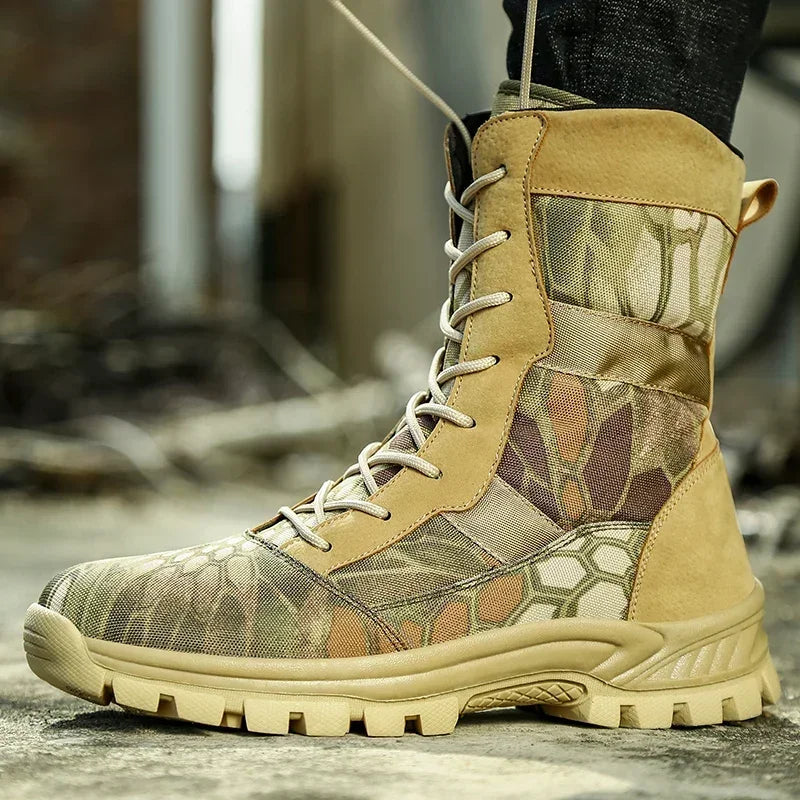 High Ankle Camouflage boots