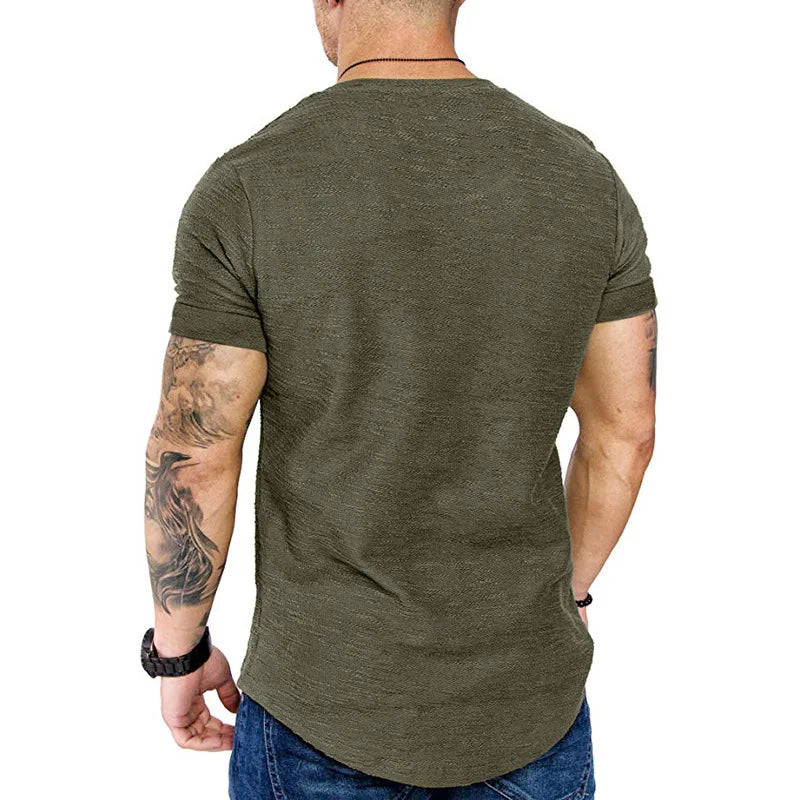 Bamboo Cotton Round Neck Short Sleeve T-shirt