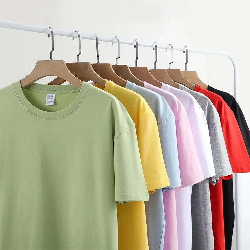 Multi-color Pure Cotton Plain T-shirts