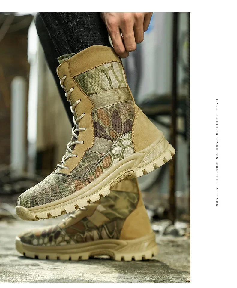 High Ankle Camouflage boots