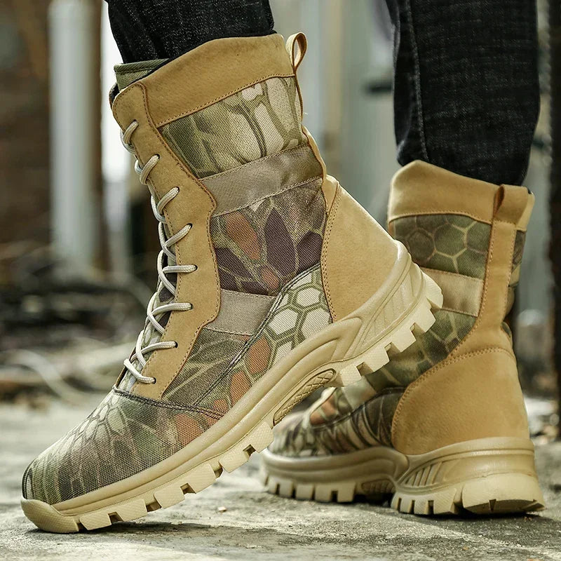 High Ankle Camouflage boots