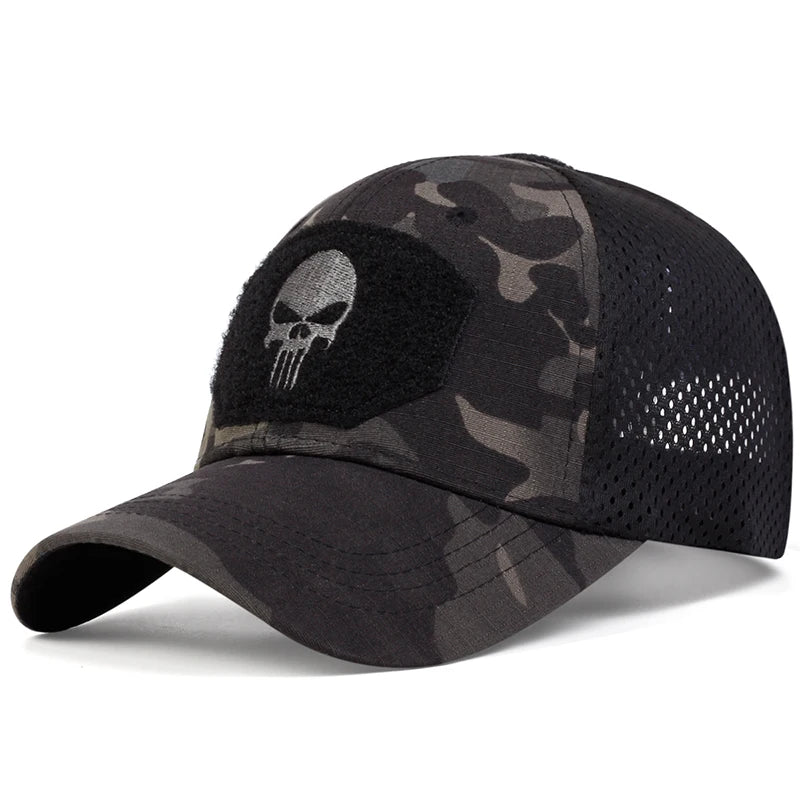 Skull Embroidery Lable Baseball Cap