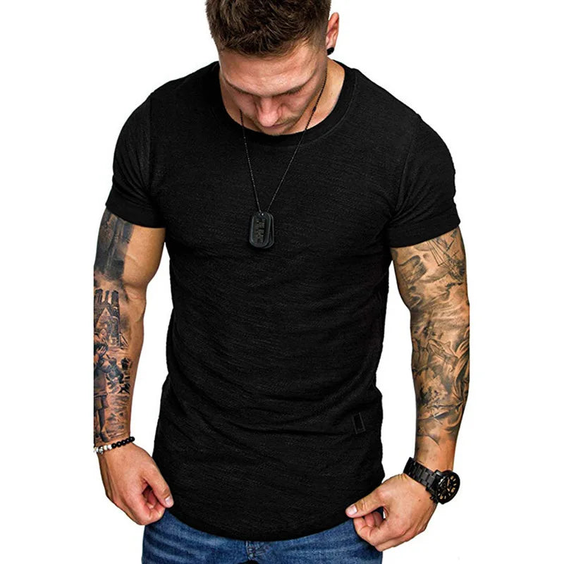 Bamboo Cotton Round Neck Short Sleeve T-shirt