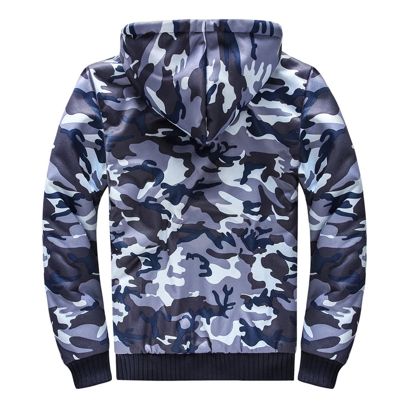 Zip Up Camouflage Hoodie