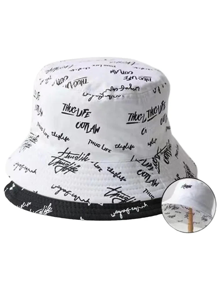 Graffiti Printed Fisherman Hat